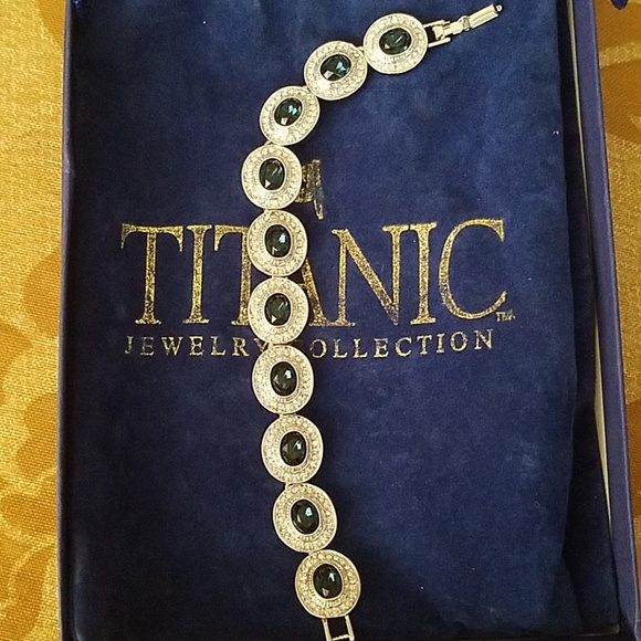 Elegant "palladium-look" bracelet with blue stones - Picture 6 of 7